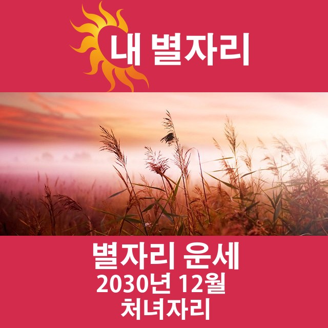 2030년 12월의 처녀자리 월간 운세