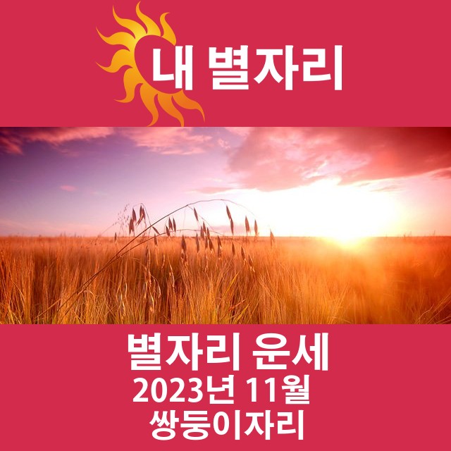 2023년 11월의 쌍둥이자리 월간 운세