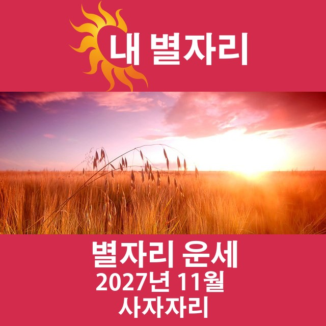 2027년11의 사자자리 월간 운세