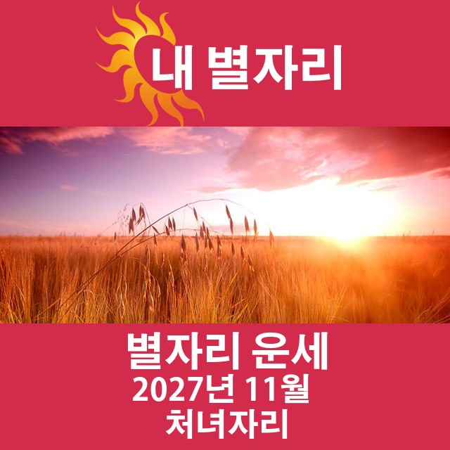 2027년11의 처녀자리 월간 운세