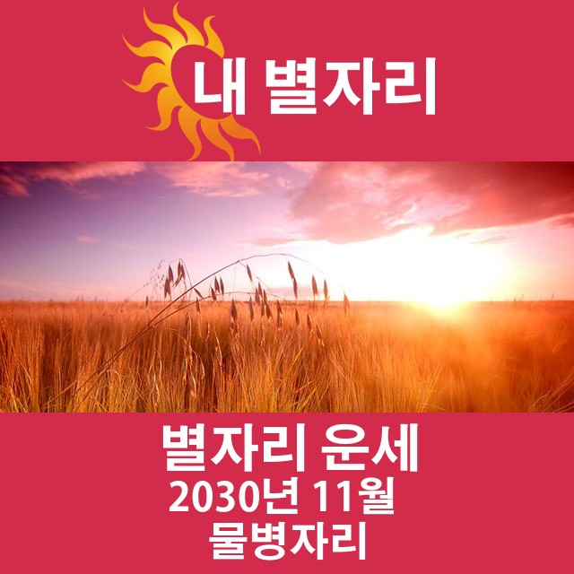2030년 11월의 물병자리 월간 운세