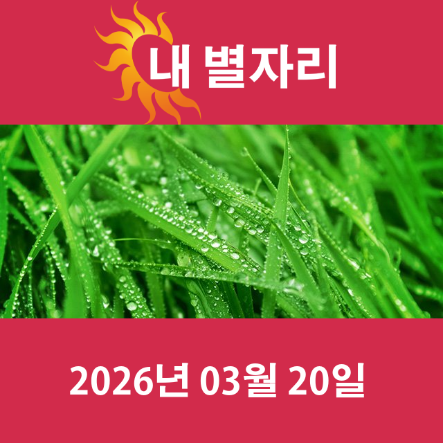 2026년3월20일의 일일 운세 예측